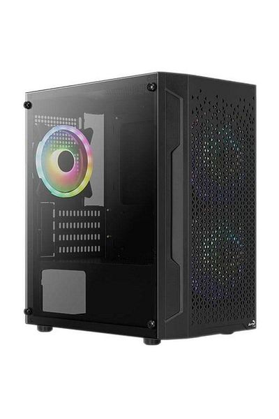 AEROCOOL Carcasa Aerocool Trinity V3, Mini Tower, Tempered glass, iluminare ARGB (Negru)