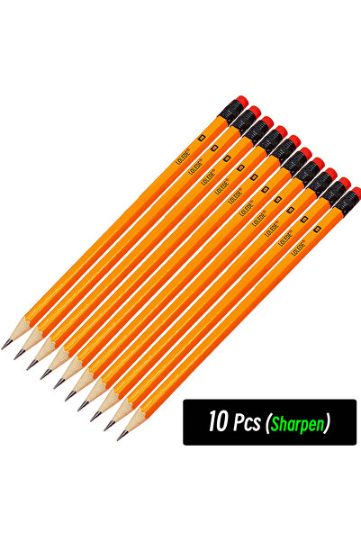 Choice 10 قطع مبراة 1/5/10 قطع HB حامل قلم رصاص أصفر أقلام رصاص خشبية أقلام ر...