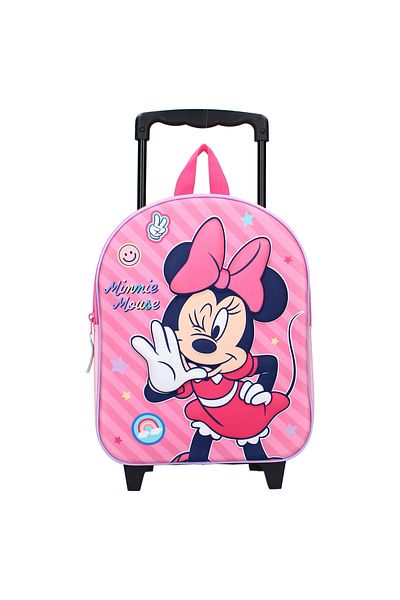 Minnie Mouse Multicolored 3D trolley, one compartment, 32x26x11 cm, adjustable straps, Fashion Besties Minnie Mouse
