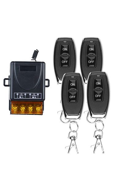 Choice 1Receiver 4Remote 433Mhz Wireless Remote Control Switch AC 110V 220V 30A Relay 1CH Receiver Controll