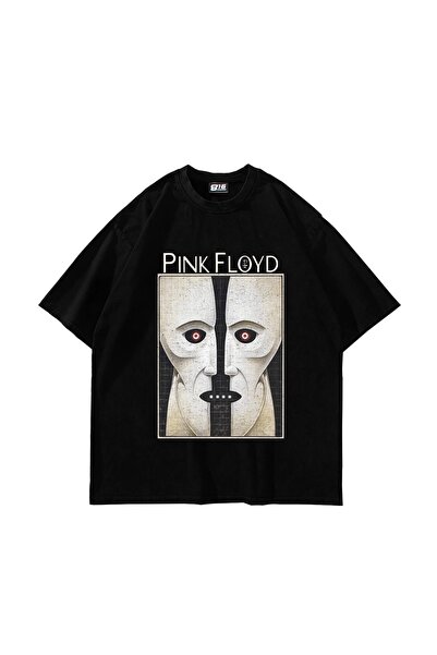 Bak Moda Pink Floyd Division Štampano Oversize kroj Unisex crna majica