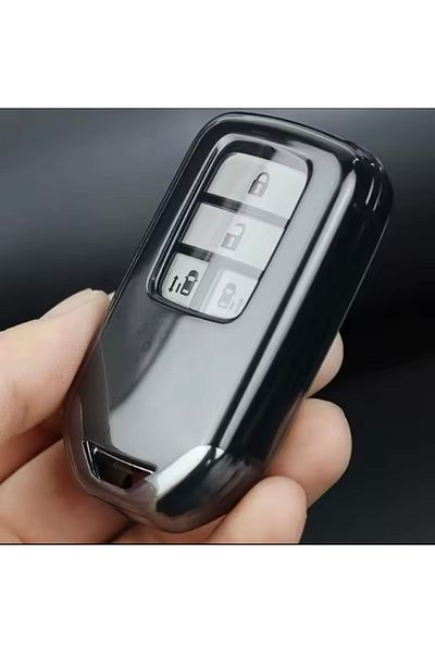 YıldızTuning Hr-V Compatible Exclusive Keyless Go Transparent-Smoked Key Case Cover