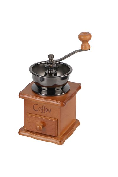 Choice Light Color Wooden Mini Retro Style Manual Coffee Bean Grinder Utensils Stainless Steel Handle With