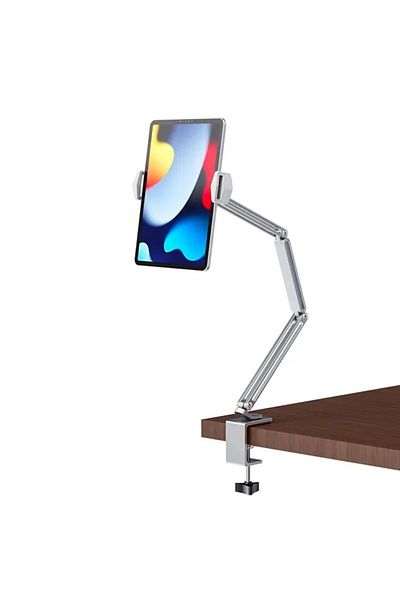 Choice A Desk Bed Tablet Stand Adjustable For 4-12.9 Inches Desktop Mobile Phones Tablets Aluminum Arm Mou.