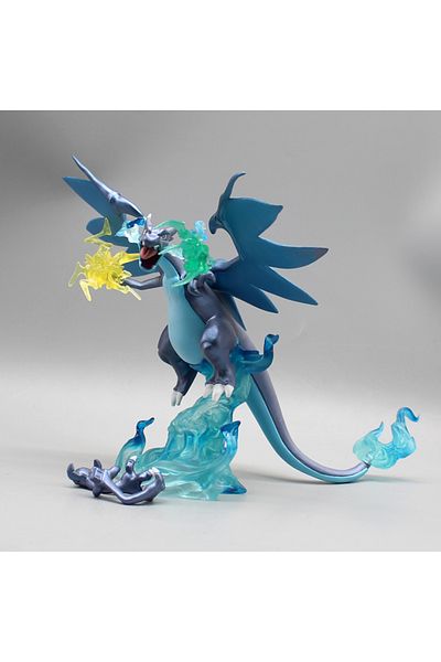 Choice 18cm 18cm Pokemon Gk Super Charizard X Anime Figure P Blue Pet Elf Convertible Model Statue Desktop