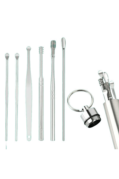 Choice مجموعة أدوات إزالة شمع الأذن من الفولاذ المقاوم للصدأ مكونة من 6 قطع ف...