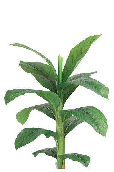 Generic Medium artificial banana leaf tree with plastic pot