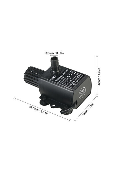 Choice 12W Mini DC12V 10W Brushless Water Pump with 5.5*2.1mm Female Waterproof Submersible Fountain Aquari