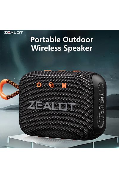 Choice مكبر صوت ZEALOT S75HEI 2025 وصول جديد Zealot 15W مكبر صوت لاسلكي محمول للاستحمام، Hifi S