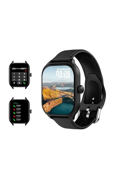PENGAGAR Black LAXASFIT H9 Smartwatch Dial to Answer Calls Calorie Tracking Heart Rate Blood Oxygen Monitorin
