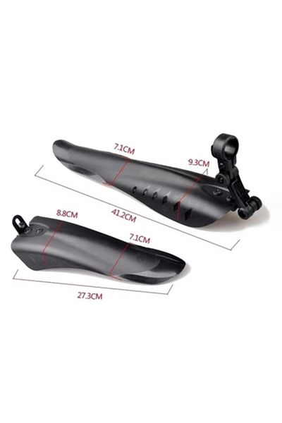 Choice Black 2pcs Bicycle Fender PP Soft Plastic Suitable Bicycles Rear Shock BIKE Thicken Splash Protecti