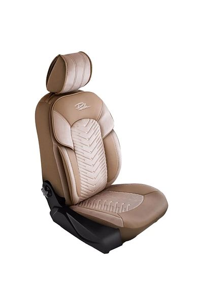 Panda Set Huse Scaune Auto Dubai, Cu Fermoare Pentru Bancheta Rabatabila, Bej, 11 Piese