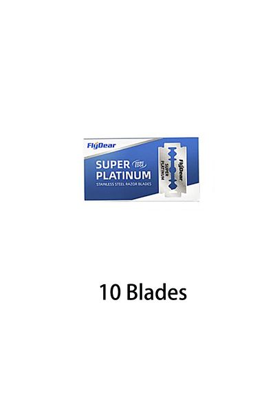 Choice 10 Blades Stainless Steel Razor Blade Old-fashioned Manual Double-sided Razor Blade Hairdressing Bar