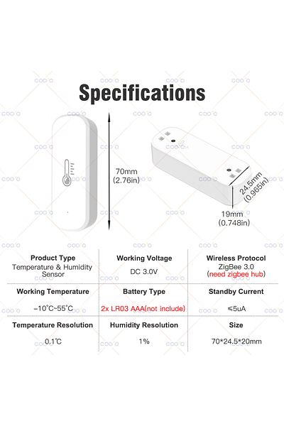 Choice Tuya Zigbee Smart Temperature Humidity Sensor Indoor Hygrometer Controller Monitoring Work With S...