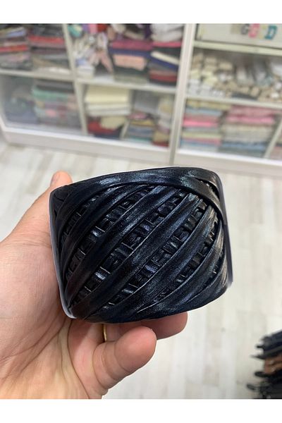 Rengarenk tuhafiye ve hobi Leather Look Metallic Combed Cotton Bag Knitting Rope