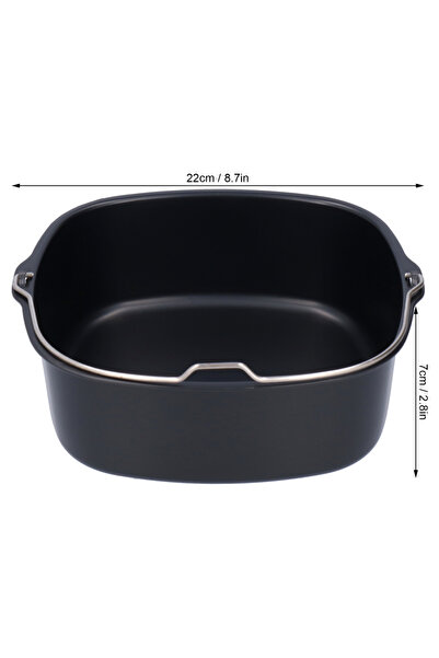 Choice قالب كيك 22 سم 17.5 سم 22 سم قالب خبز حديدي صالح للطعام ملحقات مقلاة برميل الكيك مناسبة لـ HD9925