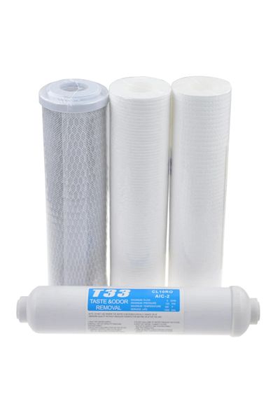 Choice ATWFS 10" Universal PP Sediment / 5 Micron / 1 Micron PP Cotton+CTO Carbon Filter+T33 Reverse Osm...