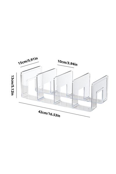 Choice 42cm Handbag storage rack Organizer 4 Slots Transparent Closet Purse Storage rack Acrylic wardrobe B