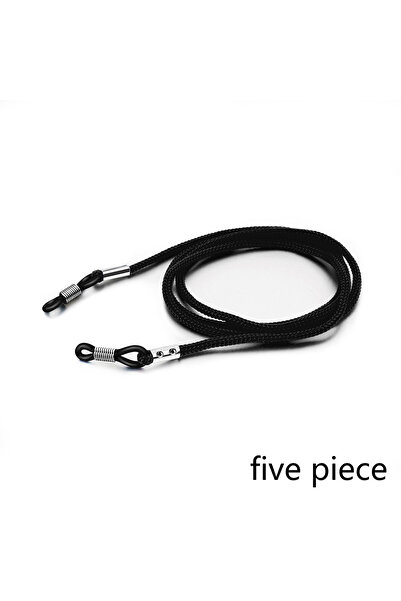 Choice حامل حزام نظارات قابل للتعديل أسود 5 قطع، حبل نظارات مضاد للانزلاق، سل...