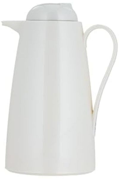 ALSAIF Blu Coffee And Tea Vaccum Flask In White / Leak-proof And Keeps Drinks Hot 1 Liter