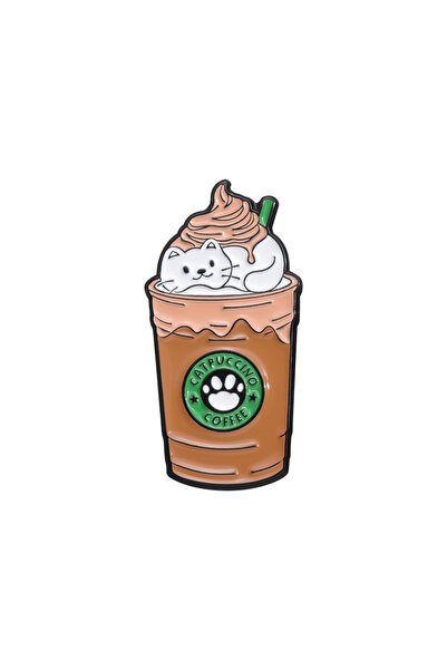Choice دبابيس مينا QHXZ185 CATS COFFEE مخصصة على شكل قطة لطيفة، دبابيس على شك...