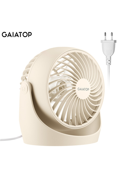 Choice3 Beige Gaiatop Air Circulator Fan, Portable Desk Fan Table Fan Dorm Fa...