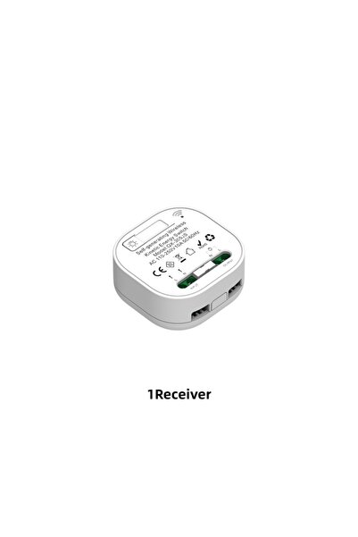 choice2 جهاز استقبال Lunzo RF 433 أبيض، مفتاح لاسلكي ذاتي التوليد، عصابة واحد...