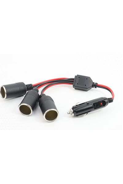 Choice 1 to 3 1 to 3 Car Cigarette Lighter 3 Way Socket Splitter 12v 24v Power Charger Adapter Female Socke