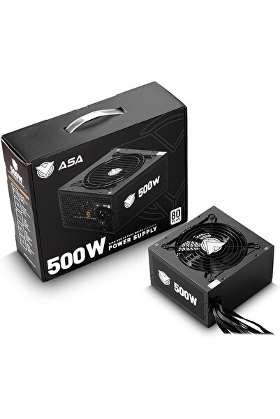 ASA مزود طاقة ٥٠٠ واط من - معتمد من ٨٠ بلس وايت - منخفض الضوضاء - كابلات مُغل...