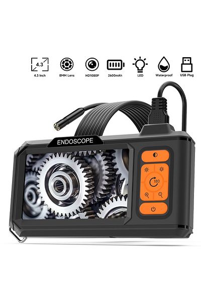 Choice 20m Industrial Endoscope Camera 4.3''ips Screen Hd1080p 8mm Lens Removable Cable 100m Usb Plug Pipe
