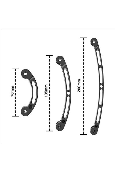 Choice Cycling 3in1 Set Aluminum Helmet Arm Extension Curved Pole Selfie Stick Tripod Adapter for GoPro13 1