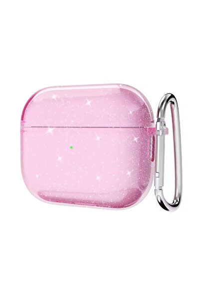 Choice حافظة سماعة أذن ناعمة من مادة TPU بلون وردي لامع لأجهزة Airpods 4 2024...