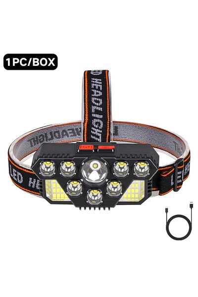 Choice black 8 safety lights, various lights can be switched, multi-angle adjustment and sufficient light f