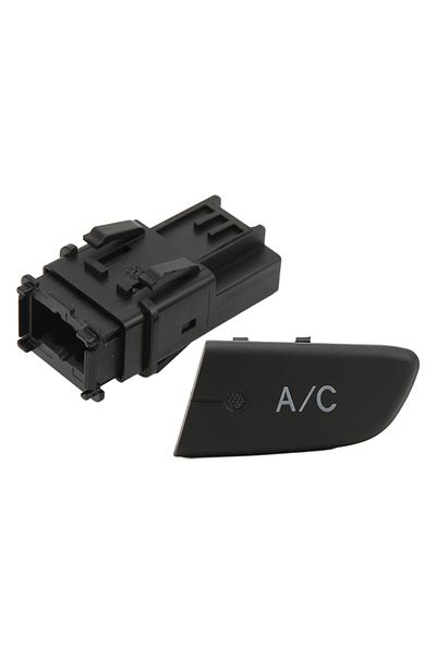 Choice Black 6554KX Car Air Conditioning Switch ABS AC Push Button With Cap Replacement For Citroen C1 2005