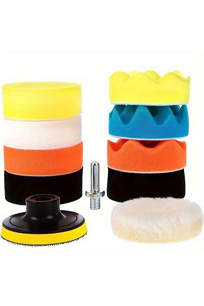 Choice 3-inch 11 Piece Set 3 inch Multi-Functional Electric Drill Polishing Sponge Wheel Kit for Car Detail
