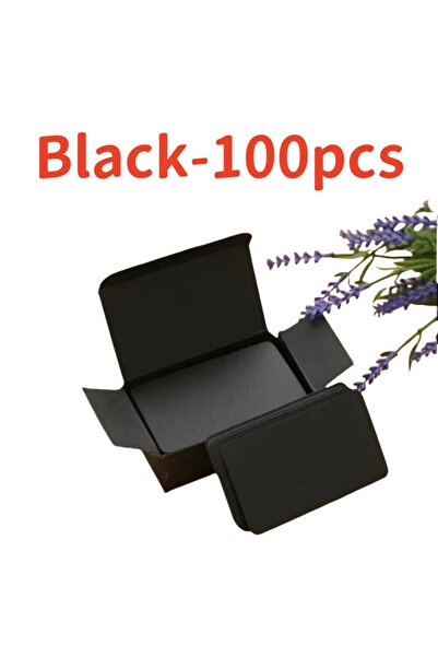 Choice أسود - 100 قطعة 90 × 54 × 0.3 مم بطاقة ورق كرافت فارغة رسالة عمل ملاحظ...