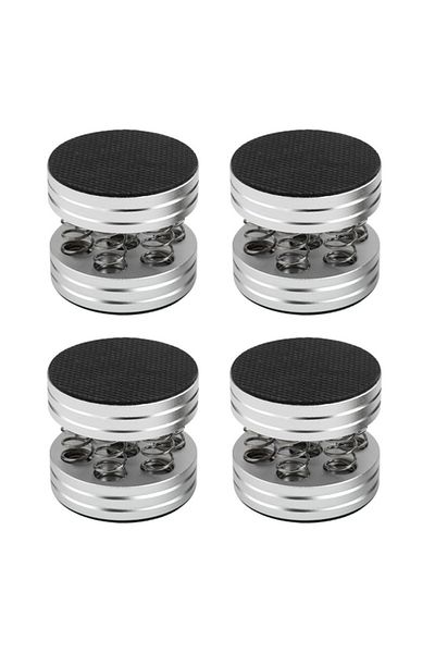 Choice Silver 1box (4pcs) 4 PCS HiFi Shock Spikes Aluminium Alloy Spring Damping Pad for Audio CD HiFi Ampl