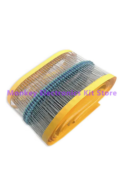 Choice1 1 كيلو أوم 100 قطعة مقاومة غشاء معدني 1/4 واط 1% 1 كيلو أوم، 10 كيلو ...