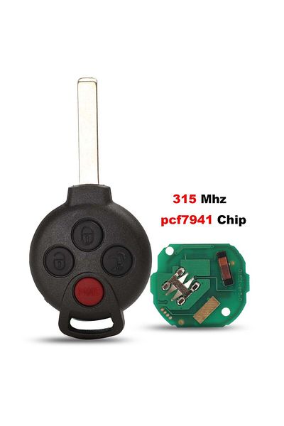 jingyuqin 4 Buttons jingyuqin Remote Key Case Cover Keyless Entry Fob 3/4 Buttons For MERCEDES BENZ Smart Fort