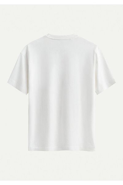 SOFTWAY Unisex ποδηλατικό μπλουζάκι 100% οργανικό βαμβάκι χοντρό oversize μασίφ ECRU