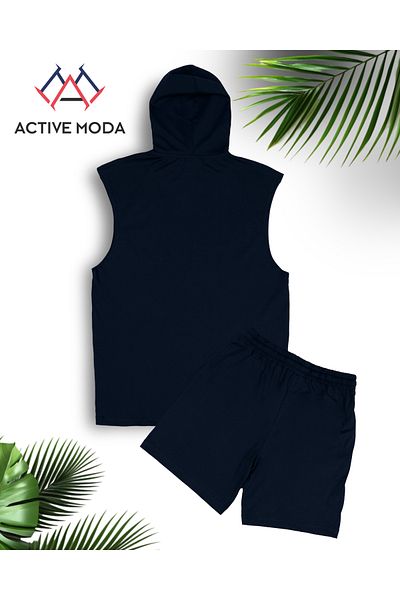 ACTIVE MODA - تي شيرت نسائي مطبوع بأكمام قصيرة - طقم شورت مكون من قطعتين مقاس كبير