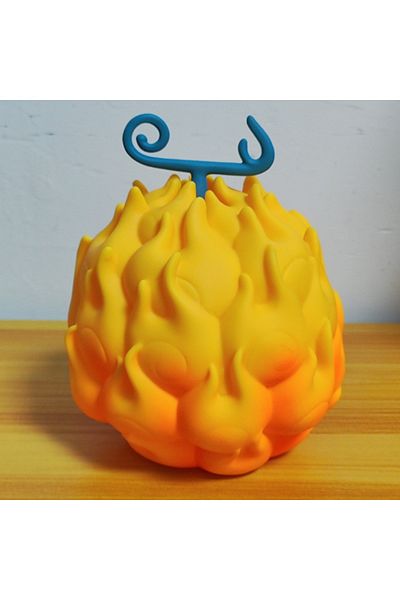 BANDAI Yellow Cartoon One Piece Devil Fruit Action Figure Nika Gum-gum Fruit Model Collection Flame-flame C