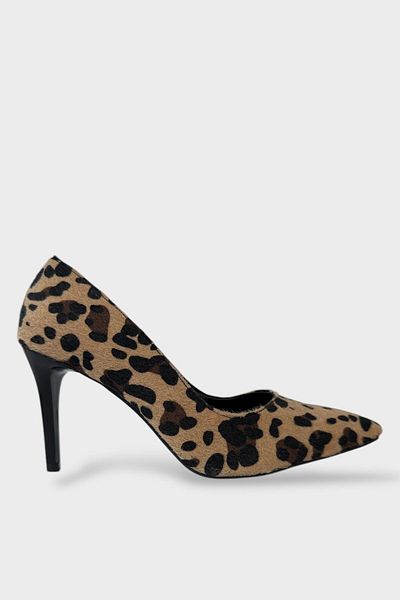 Liger Pantofi cu toc clasici de damă (11 cm) BEJ - NEGRU