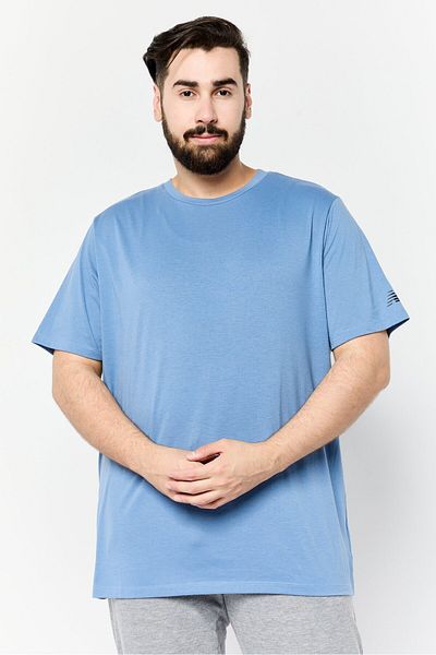 New Balance Men Sportswear Fit Short Sleeve Outdoor T-shirt, Slate Blue