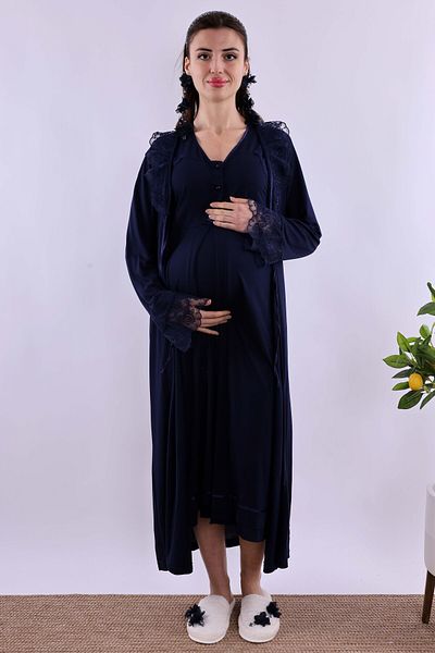 ByLohusa Effortt Navy Blue Maternity Set
