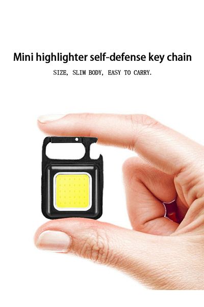 Choice Alumi Alloy Plastic Multi-functional outdoor camping new mini high-light self-defense key chain work