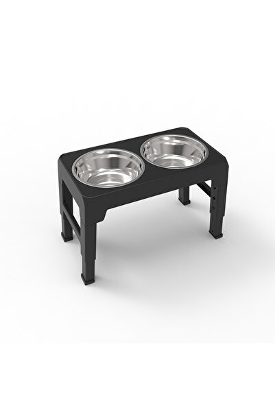 Choice 2 Stainless Steel Black BOOTEELY Elevated Dog Feeder Bowls Adjustable Raised Stand with Double Stain