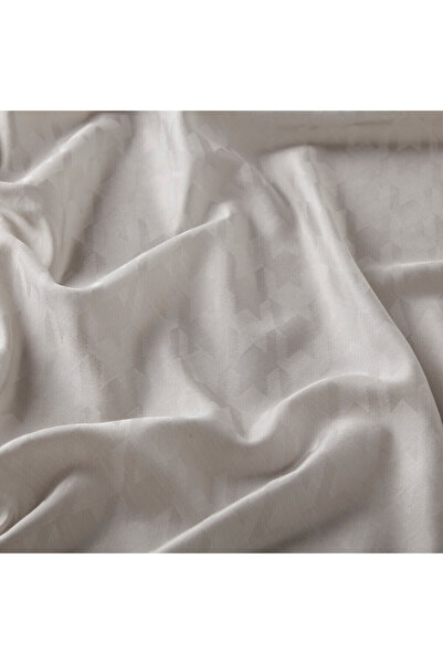 ipekevi Білосніжний шовковий шарф з візерунком «гусяча лапка»