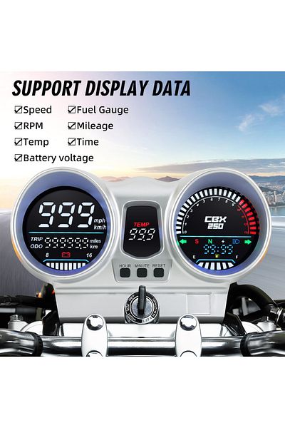 MAIMEIMI New Motorcycle Speedometer LED Digital Dashboard For Honda CBX250 CBF250 Twister 2001-2008 OEM 3...