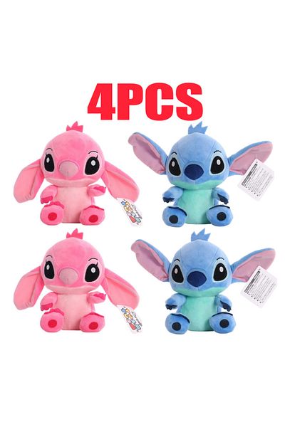 Choice 20cm-4pcs Stitch Stuffed Plush Models Cartoon Stuffed Plush Dolls Anime Plush Baby Toys Kawaii Kids